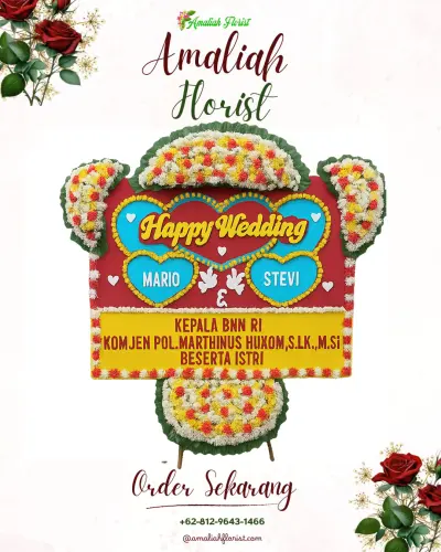 Karangan Papan Bunga Pernikahan di Jagabaya Iii